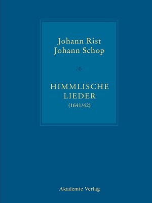 cover image of Himmlische Lieder (1641/42)